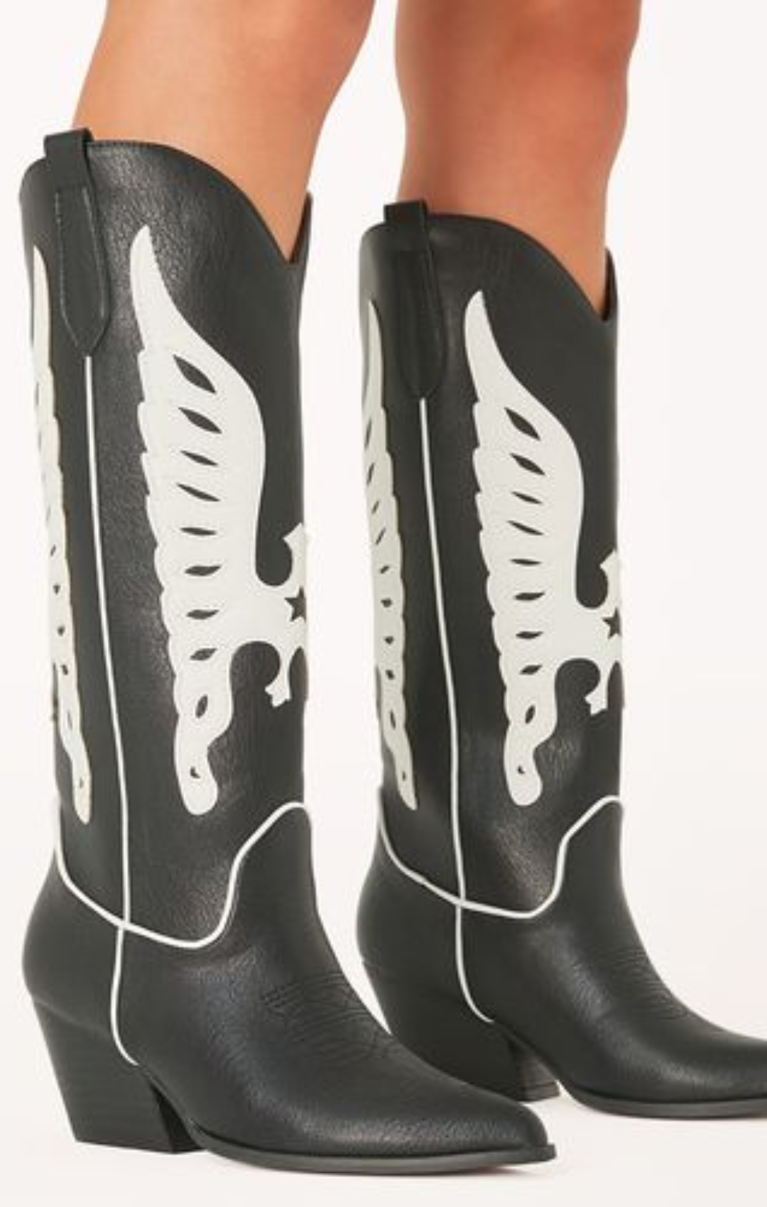Black/White Zeke Cowgirl Boots by Billini