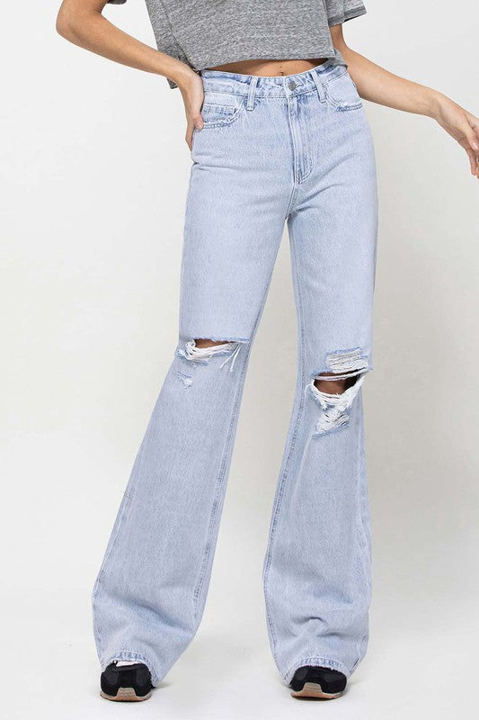 90s High Rise Flare Jean by Vervet