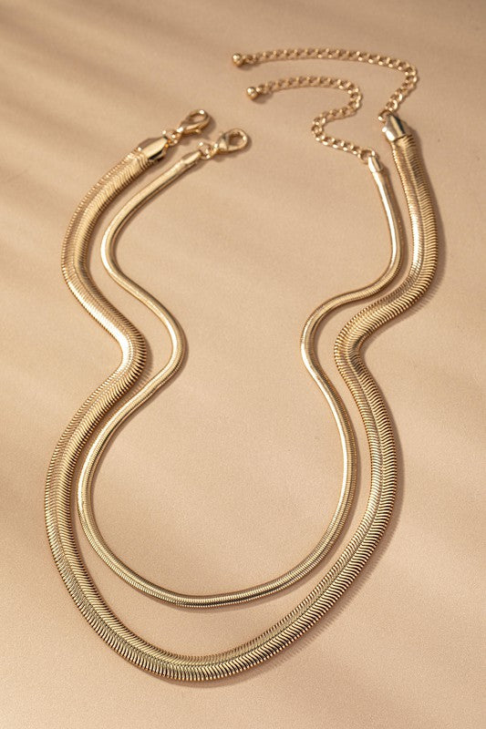 Double Chunky Chain Necklace