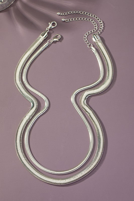 Double Chunky Chain Necklace