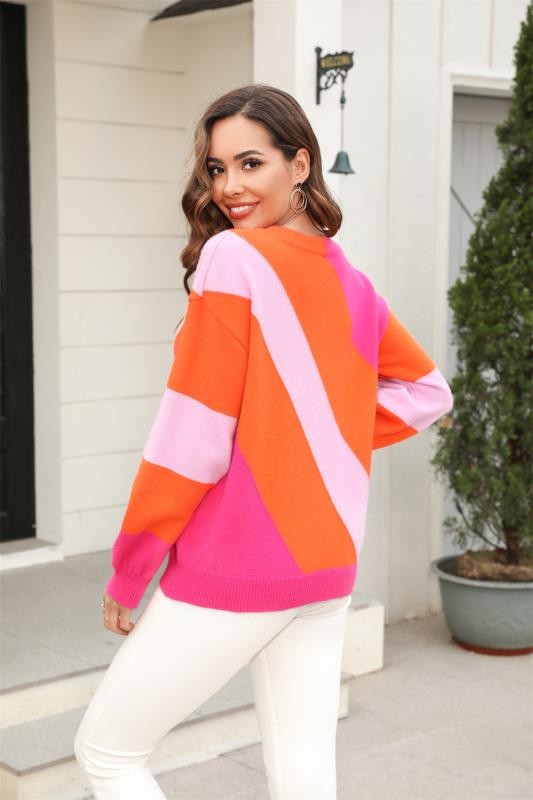 Meg Color Block Stripe Sweater