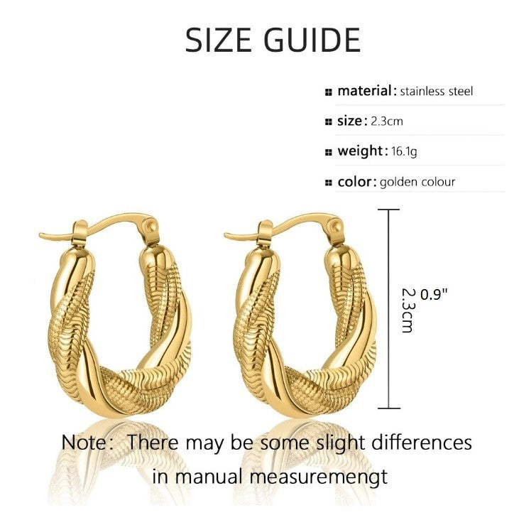 Punk Gold Plated Hoop Earring