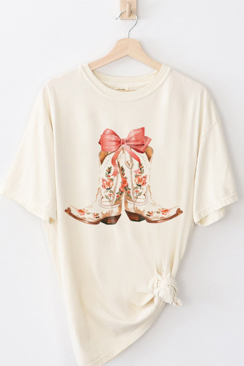 Bow & Boots Floral Tee