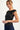 Asymmetric  Stretch Faux Leather Top