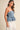 Denim Tiered Peplum Back Tie Top
