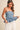 Denim Tiered Peplum Back Tie Top