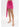 Fuchsia Seashell Draped Ruch Mini Skirt