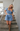 Short Puff Sleeve Denim Romper