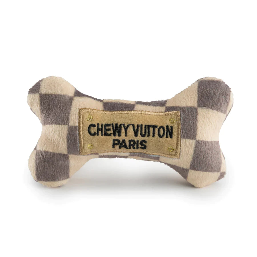 XLarge Checker Chewy Vuiton Bone Toy