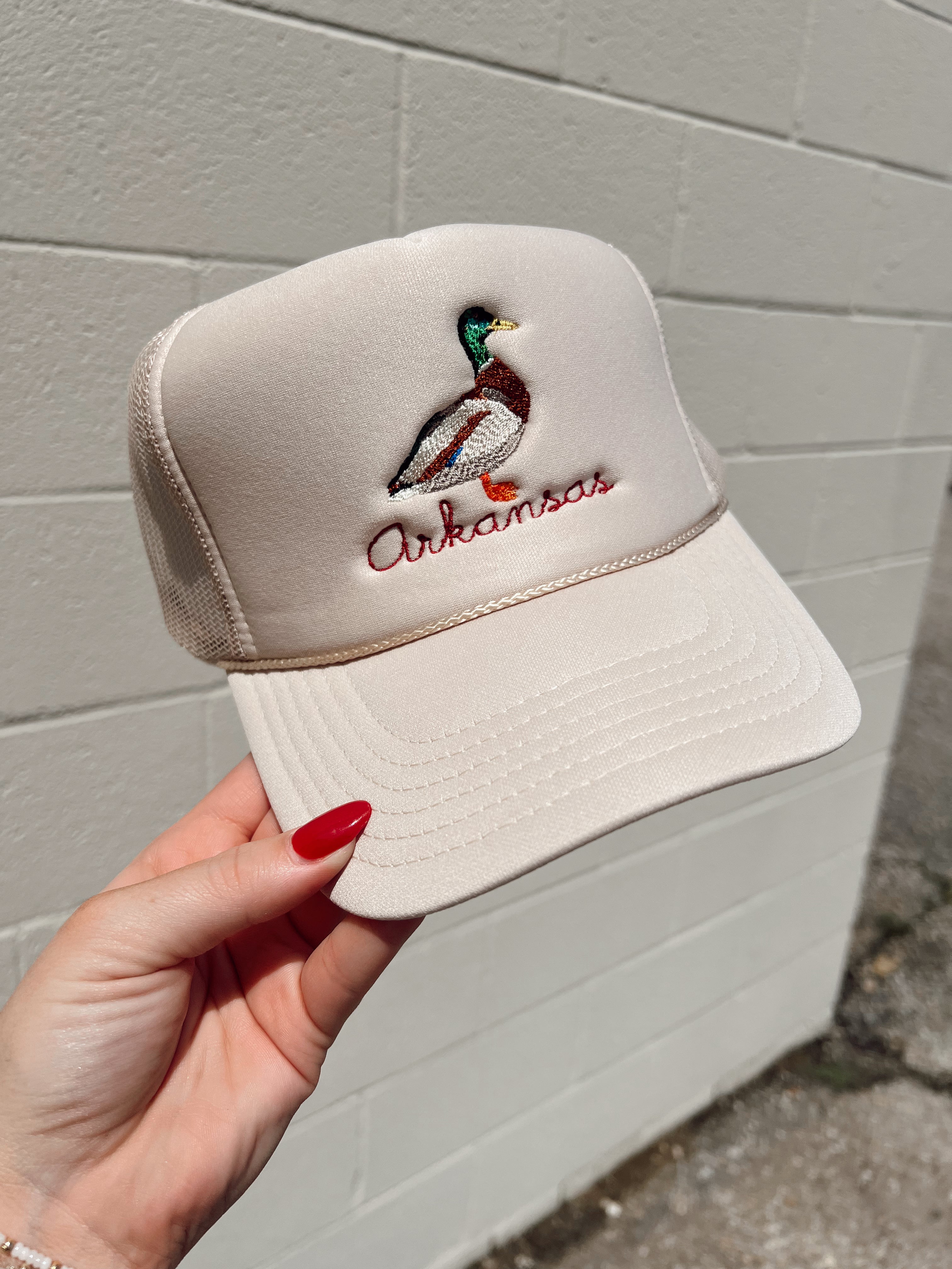 Arkansas Embroidered Duck Foam Hat