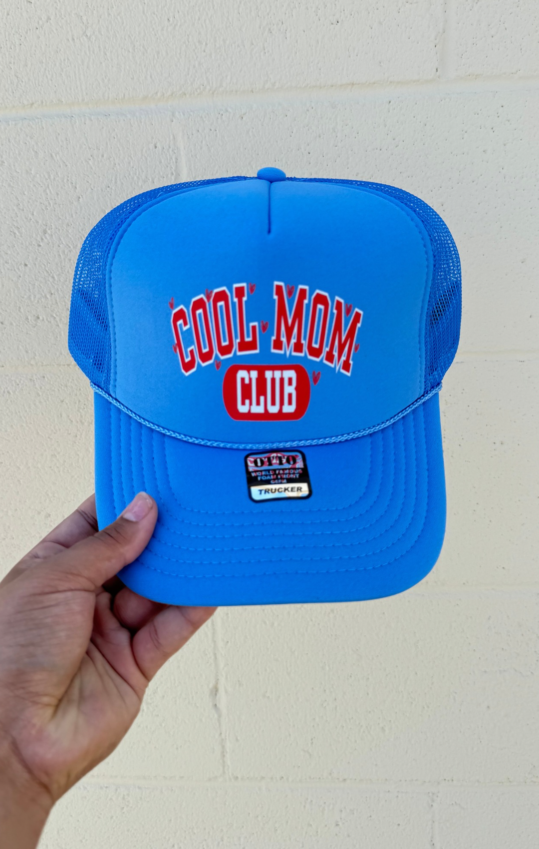 College Blue Cool Mom Club Trucker