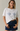 Round Neck Half Sleeve Shell Crochet Patched Tee