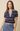 Shyla Striped Contrast Collar Crop Top
