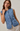 Polka Dot Denim Scallop Top