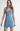 Denim Halter Collar Zip Dress