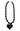 Roxie Black Beaed Heart Necklace
