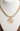 Coin statement Chain Necklace in Worn Gold Tone