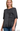 Ash Black Washed Ribbed Cuff Sleeve Top