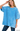 Ocean Blue Acid Wash Boyfriend Tee