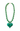 Roxie Green Beaded Necklace with Heart Charm