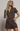 Corduroy Front Zipper Belted Romper