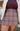 Split Front Plaid Mini Skort