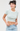 Striped And Knit Crew Neck Crop Top