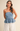 Denim Tiered Peplum Back Tie Top