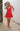 Cherrie V Neck Lace Trim Polka Dot Dress