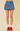 Denim Mid Waist A Line Skort