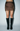Lace Trim Satin Mini Skirt/ Mocha