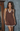 Cherrie V Neck Lace Trim Polka Dot Dress / Brown