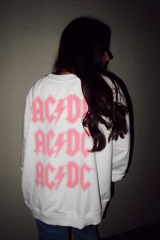 AC/DC Bolt Rock Out Sweatshirt by Recycled Karma