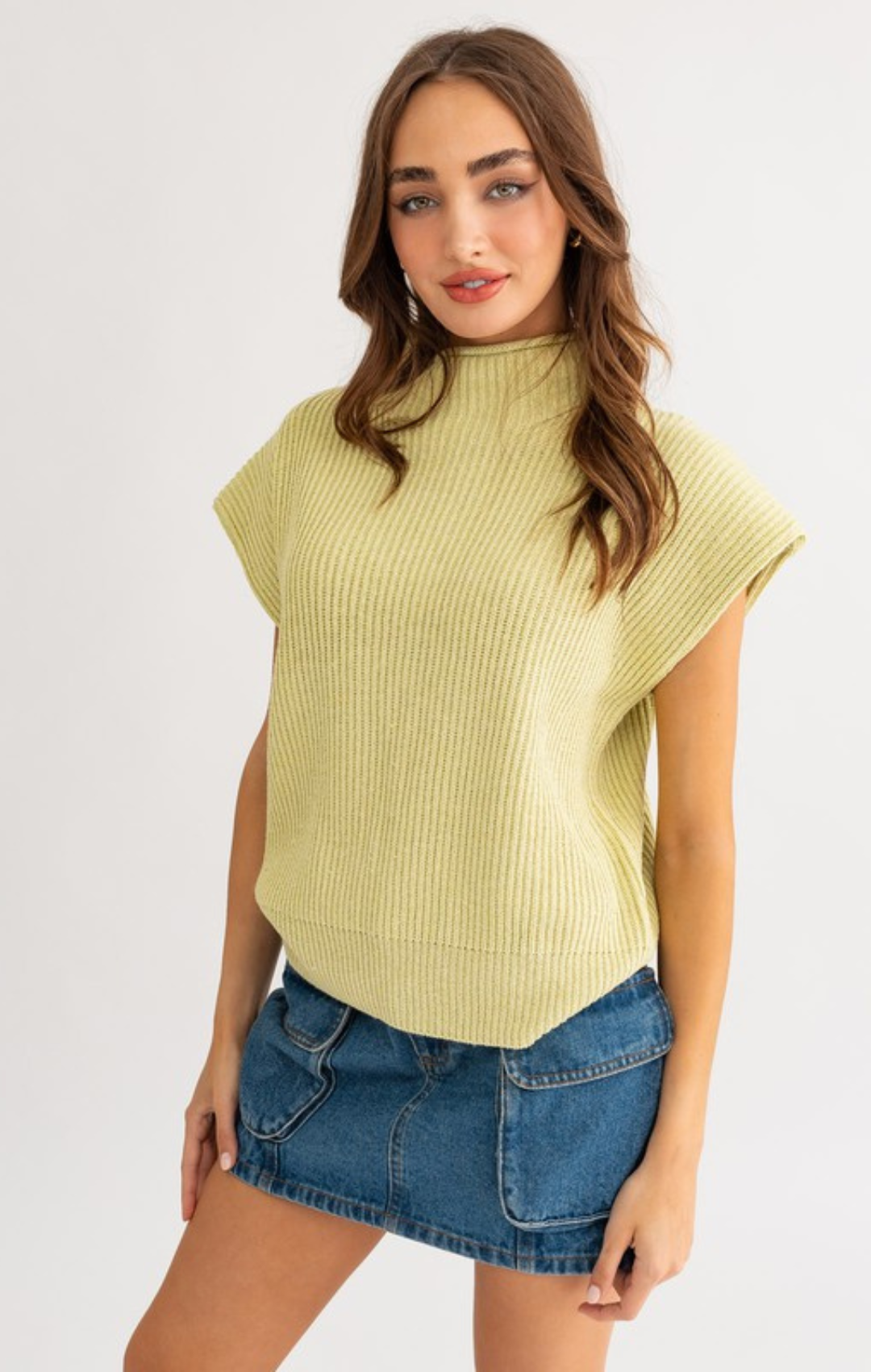 Power Shoulder Sweater Vest