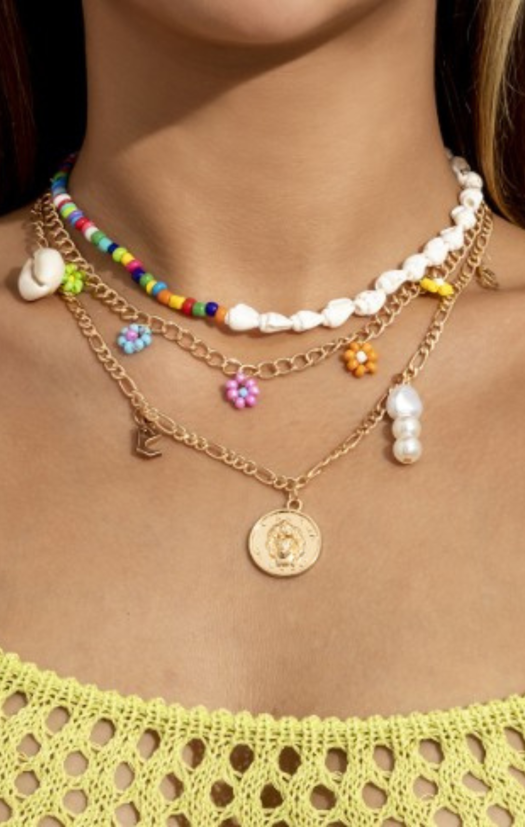 Shell Star Pendant Necklace Set