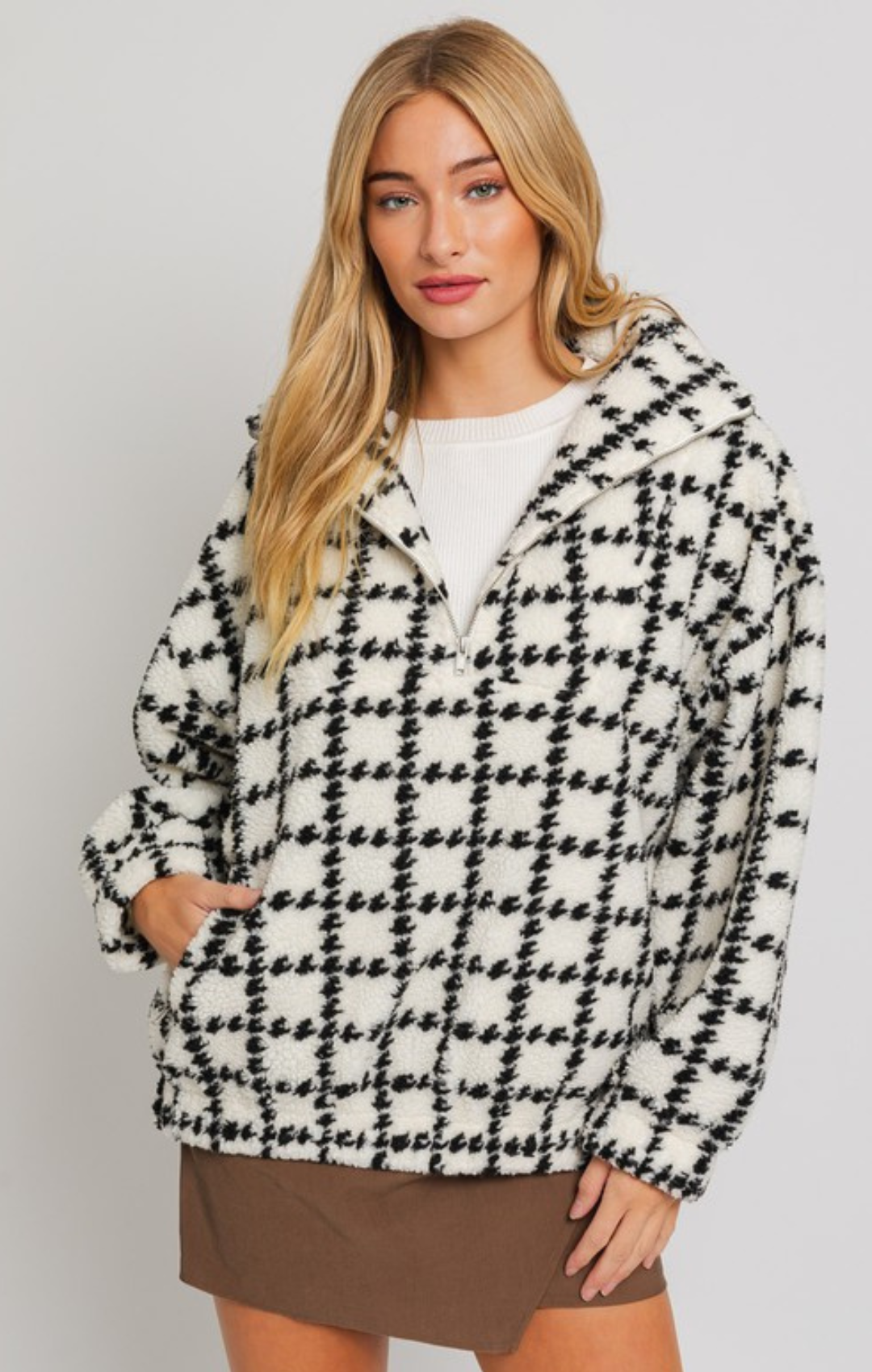 Half Zip Sherpa Pullover