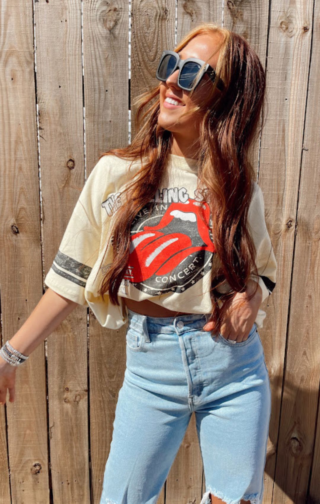 Rolling Stones Concert Stamp Tee by Daydreamer
