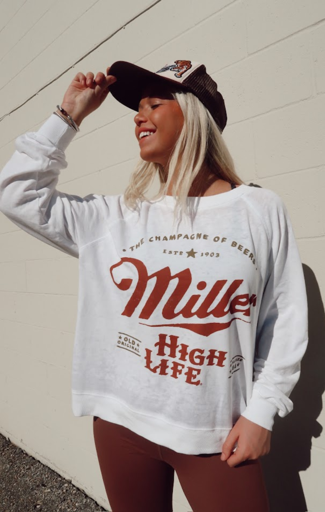 Miller High Life Logo Sweatshirt by Recycled Karma