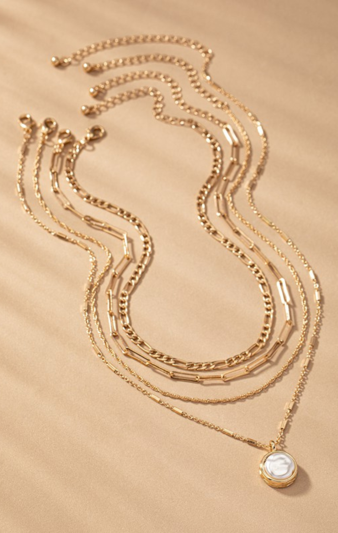 Joy Multi Chain Pearl Necklace