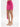 Fuchsia Seashell Draped Ruch Mini Skirt