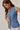 Polka Dot Denim Scallop Top