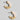 Gold Dipped Half Pearl Pave Hoops