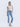 High Rise Distressed Right Knee Straight Jeans