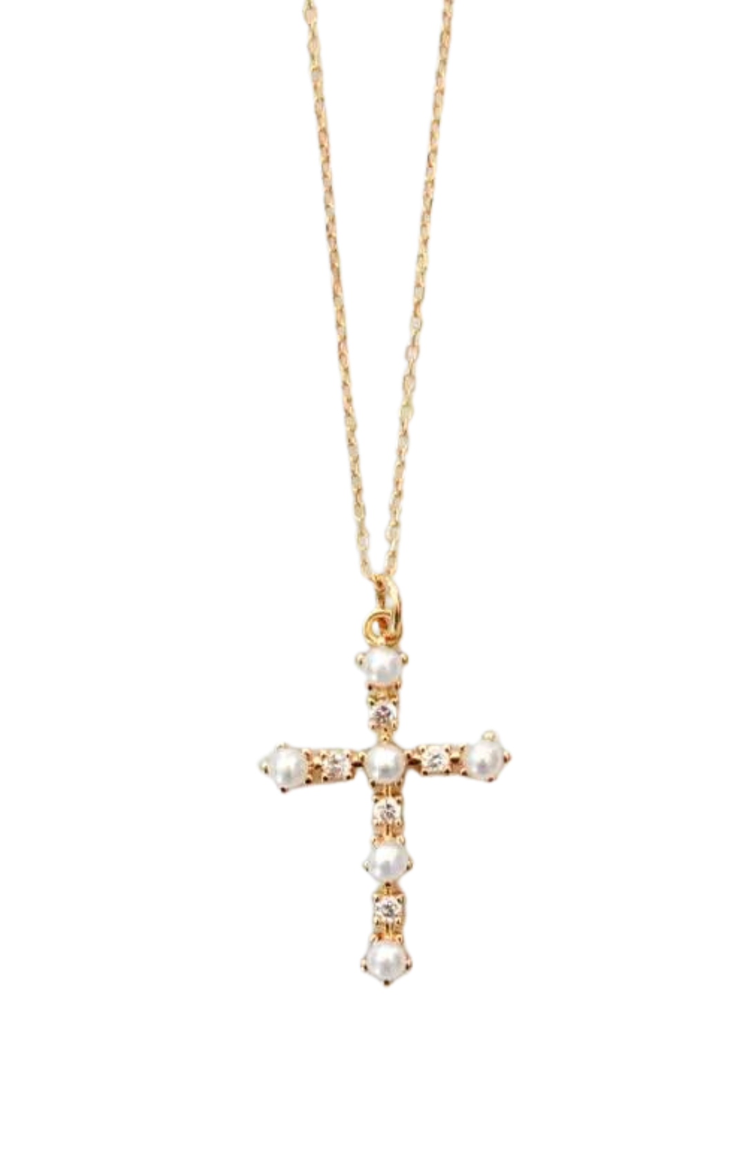 Pearl Cross Simple Chain