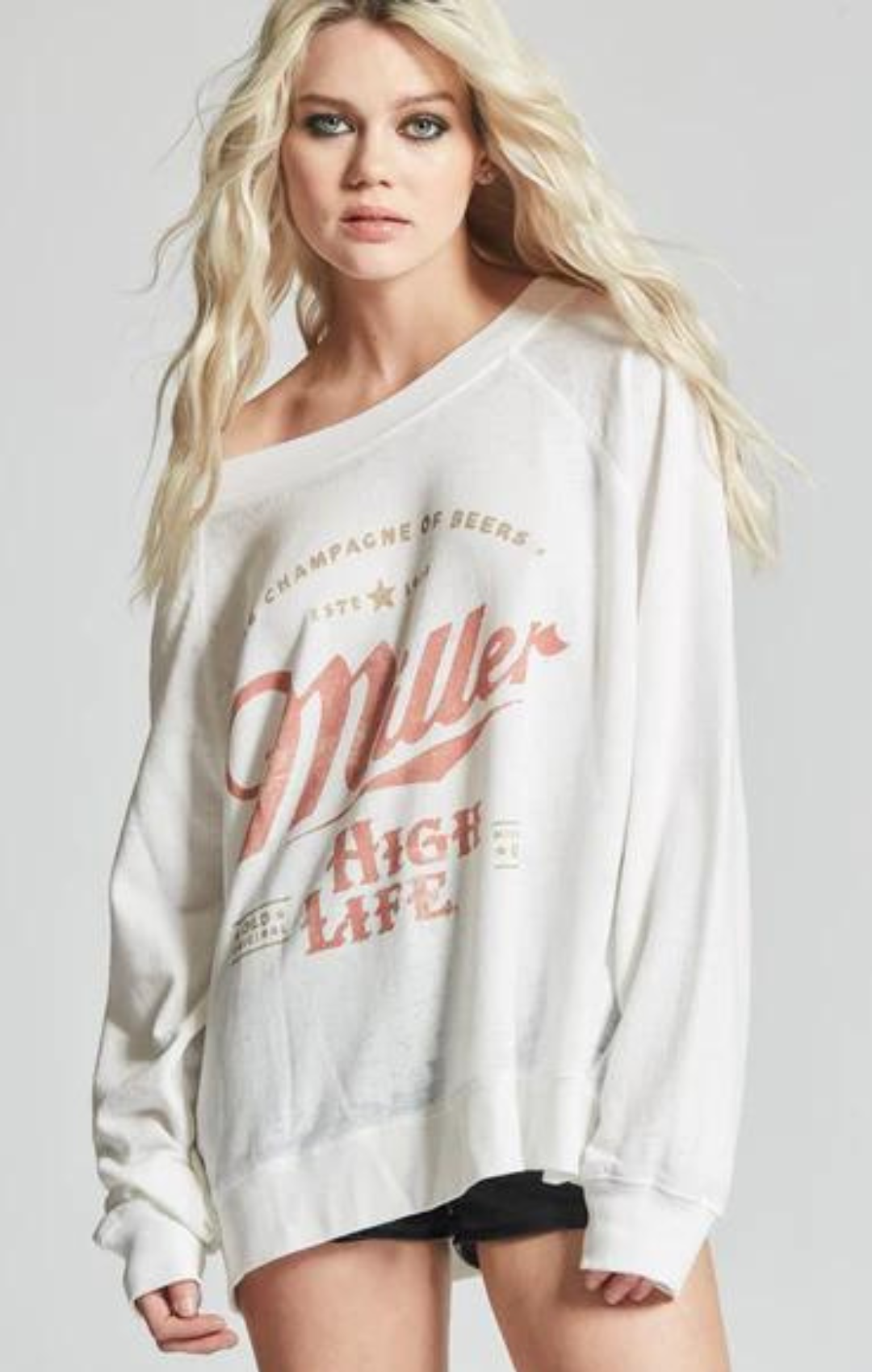 Miller High Life Logo Sweatshirt by Recycled Karma