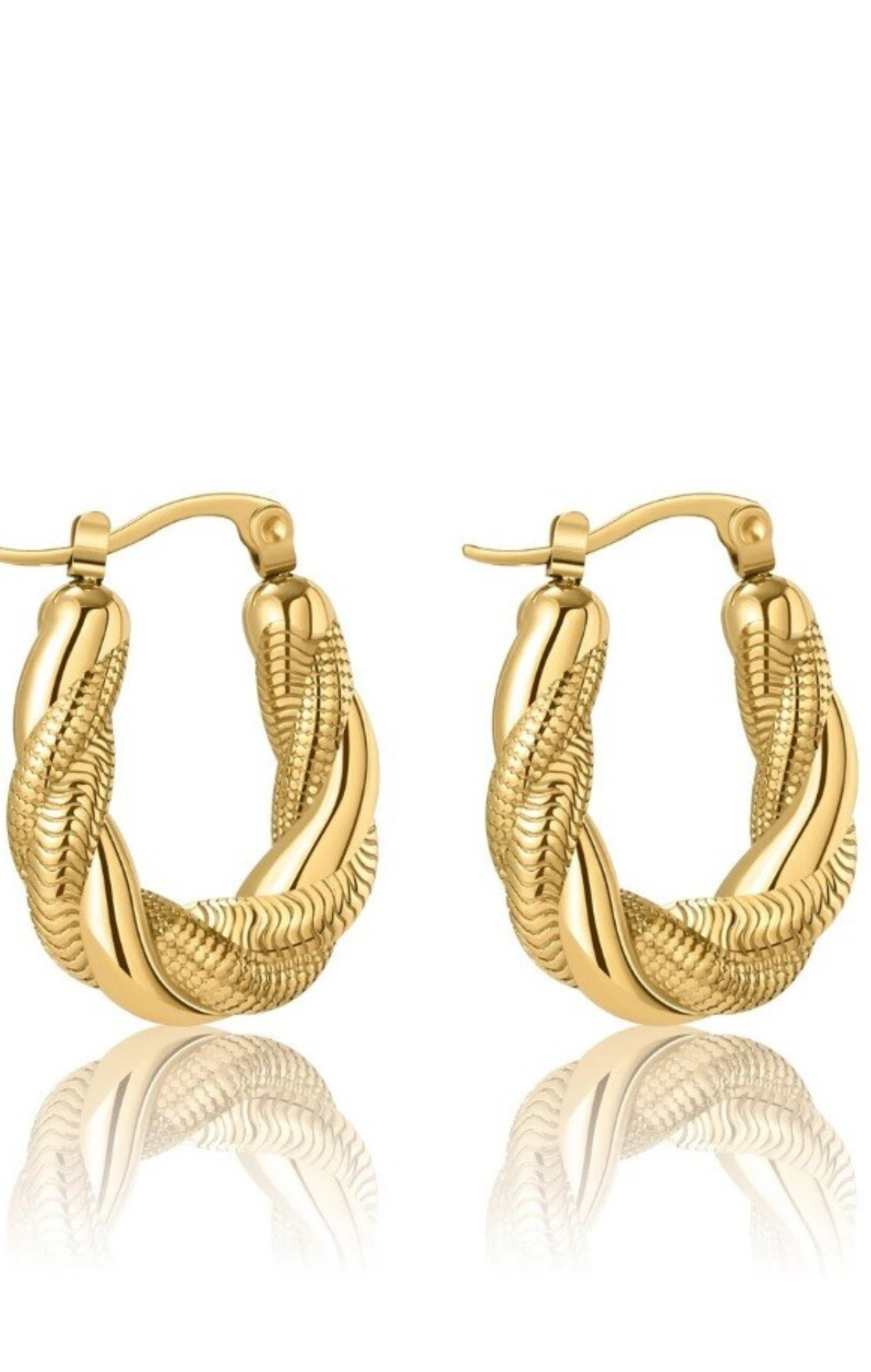 Punk Gold Plated Hoop Earring
