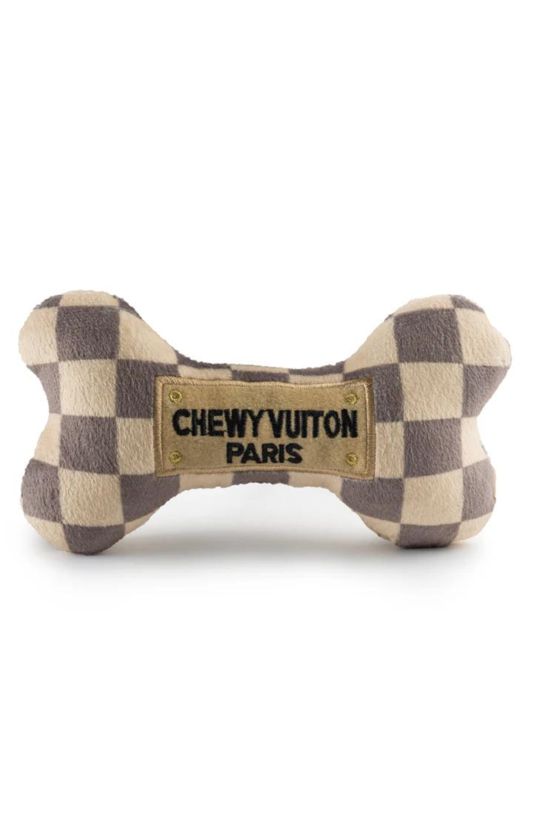 Large Checker Chewy Vuiton Bone Plush Toy