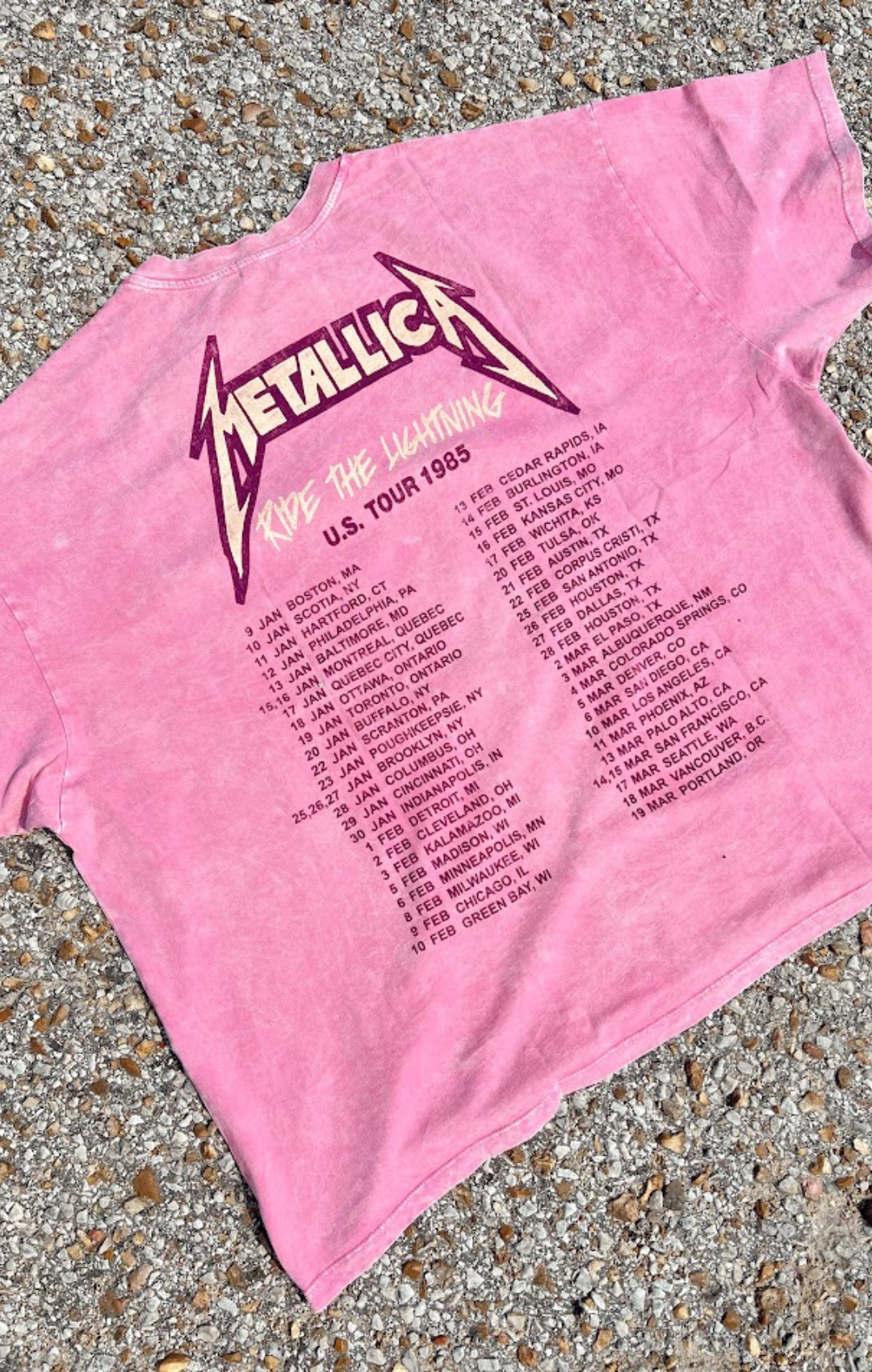 Metallica US Tour 1985 Daydreamer Tee