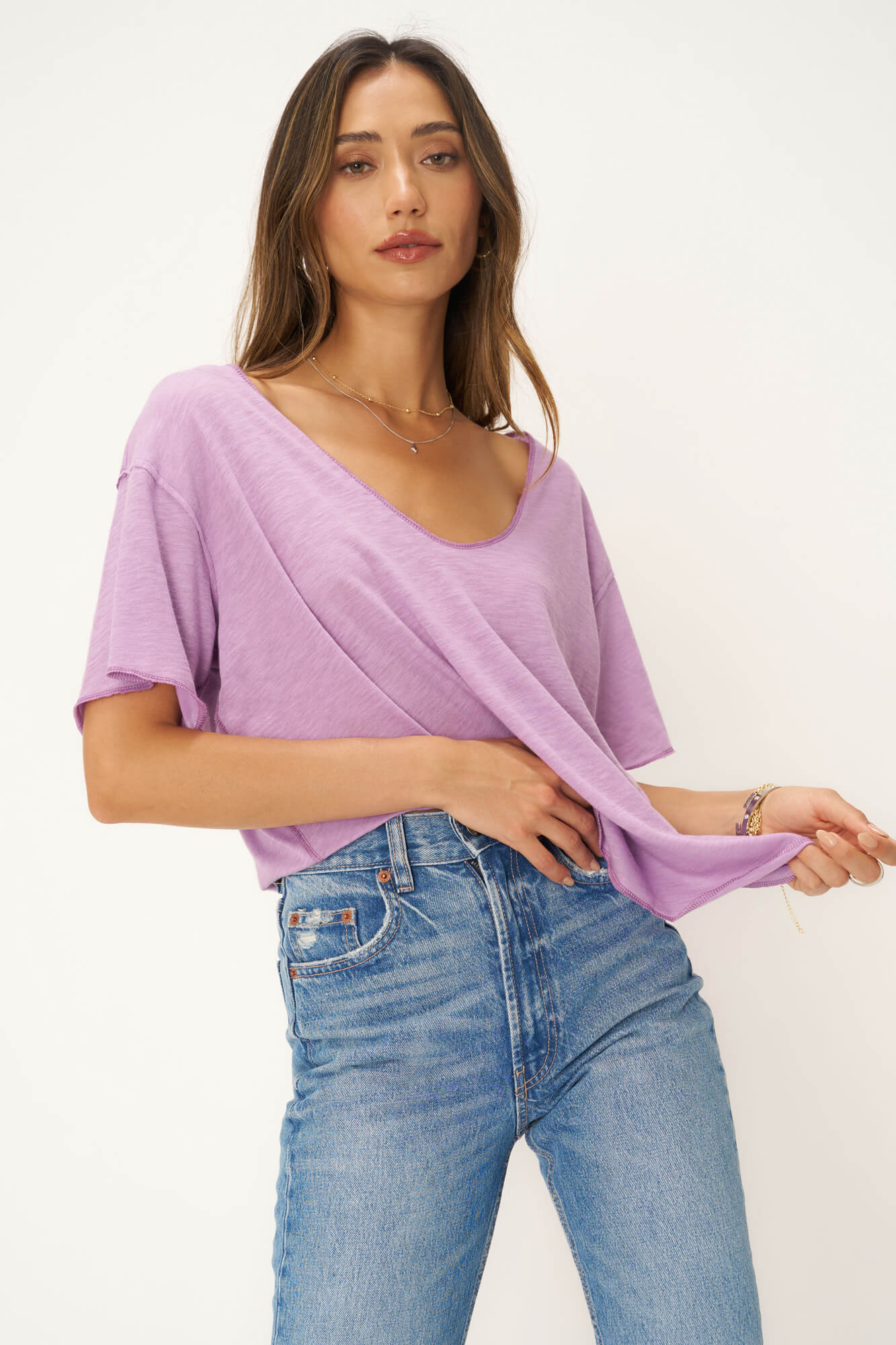 Robby Scoop Neck Tee by Project Social T