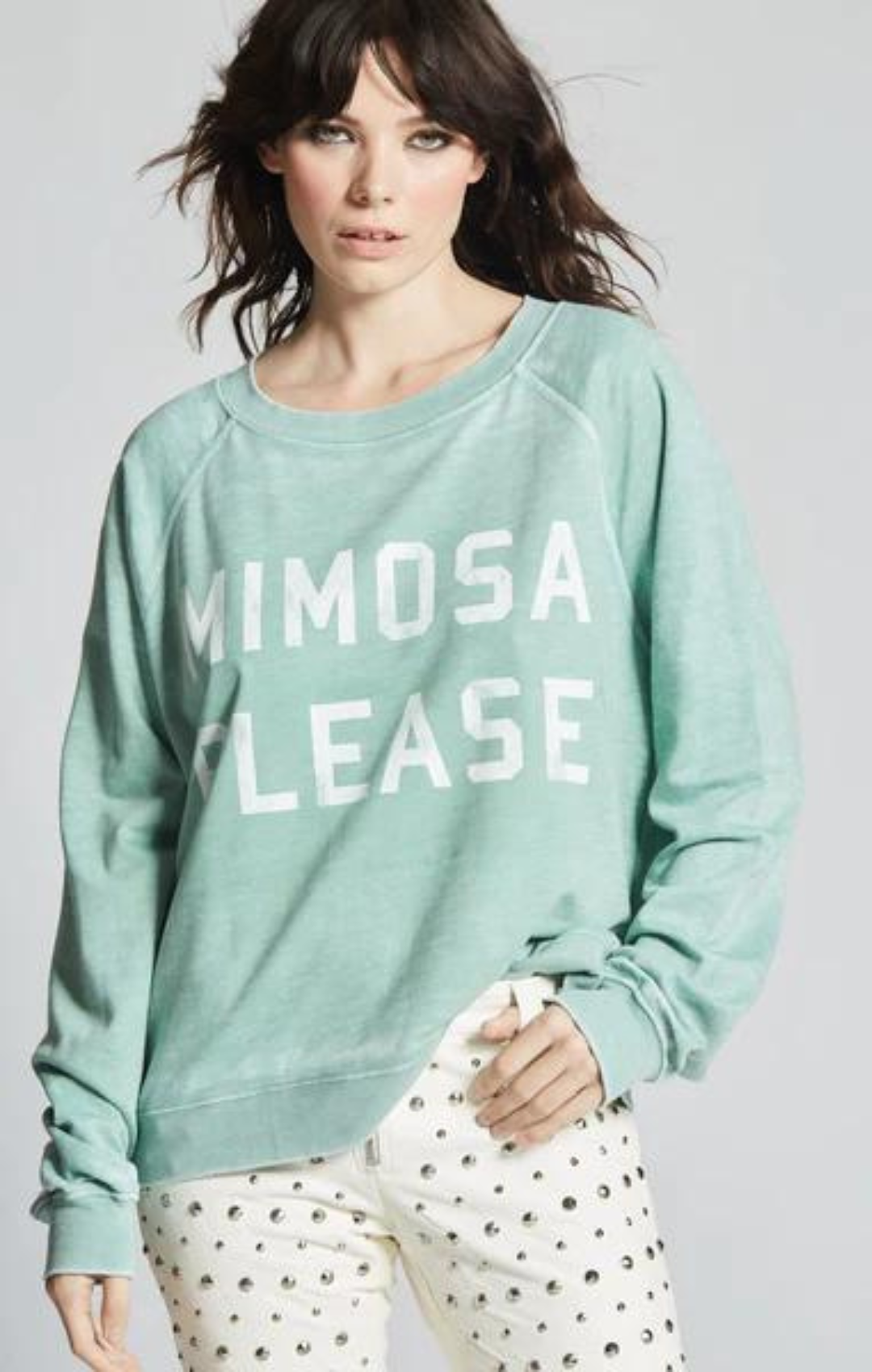 Mimosa Please Sweatshirt by Recycled Karma